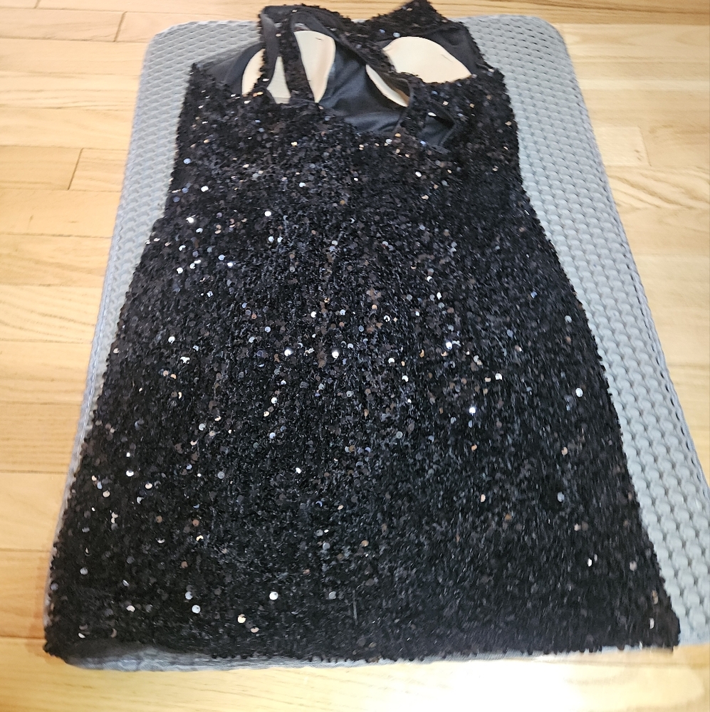 Black Sequin Glitter Dress